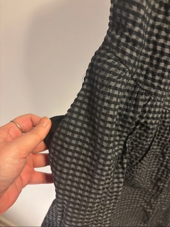 Disturbia Black Gingham Button-Front Mini Dress - Picture 3 of 6